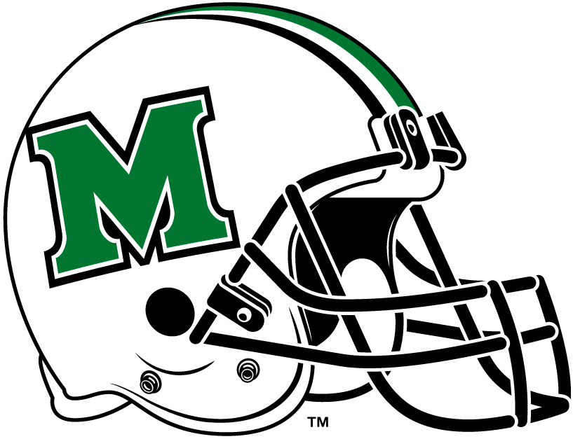 Marshall Thundering Herd 2001-Pres Helmet iron on paper